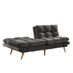 Alexa 3 Seater Velvet Sofa Bed Futon Charcoal Furniture > Sofas V80-BFY-1120-SFB-CC Online Furniture