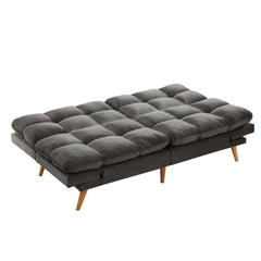 Alexa 3 Seater Velvet Sofa Bed Futon Charcoal Furniture > Sofas V80-BFY-1120-SFB-CC Online Furniture