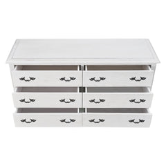 Alice Dresser 6 Chest of Drawers Storage Cabinet Distressed White Furniture > Bedroom V315-VHNB-FLEU-05 Online Furniture