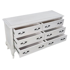 Alice Dresser 6 Chest of Drawers Storage Cabinet Distressed White Furniture > Bedroom V315-VHNB-FLEU-05 Online Furniture