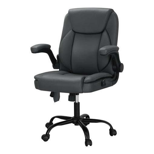 Artiss 2 Point Massage Office Chair Leather Mid Back Grey Furniture > Office MOC-C-FZ40-2P-GY Online Furniture