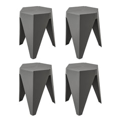 Artiss 4PC Puzzle Stool Bar Stools Stackable Grey Furniture > Bar Stools & Chairs > Table & Bar Stools AI-PP-STOOL-T-GYX4 Online Furniture