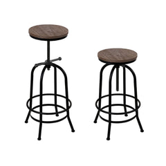 Artiss 4x Bar Stools Kitchen Dining Chairs Adjustable Wooden Vintage Stool Furniture > Bar Stools & Chairs > Table & Bar Stools BA-TW-V17-T14134-BKX4 Online Furniture