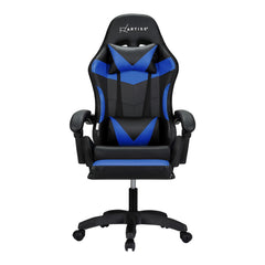 Artiss 6 Point Massage Gaming Office Chair 7 LED Footrest Blue Furniture > Bar Stools & Chairs MOC-GC-6P-LED-BK-BL Online Furniture