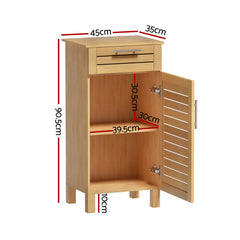 Artiss Bathroom Cabinet Storage 90cm wooden JILL Furniture > Bathroom FUR-S-BATH-LVD03-OAK Online Furniture