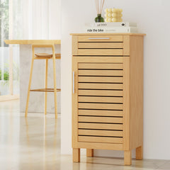 Artiss Bathroom Cabinet Storage 90cm wooden JILL Furniture > Bathroom FUR-S-BATH-LVD03-OAK Online Furniture