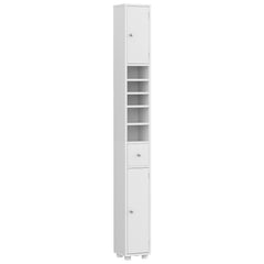 Artiss Bathroom Storage Cabinet 180cm Tall Slim Floor Cupboard Toilet Narrow Linen Tower Furniture > Bathroom > Bathroom Cabinets, Cupboards & Storage FURNI-C-BATH-TB01-WH Online Furniture