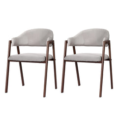 Artiss Dining Chairs Grey Linen Fabric Set Of 2 Nadi Furniture > Bar Stools & Chairs MO-DIN-C-03-FA-GYX2 Online Furniture