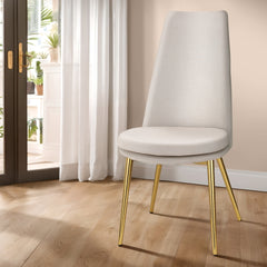 Artiss Dining Chairs High-back Beige Set of 2 Sunnie Furniture > Bar Stools & Chairs MO-DIN-C-01-FA-BGX2 Online Furniture