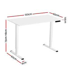 Artiss Electric Standing Desk Sit Stand Desks 120CM Furniture > Office > Desks HASD-ET157-WH Online Furniture