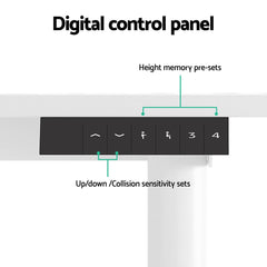 Artiss Electric Standing Desk Sit Stand Desks 120CM Furniture > Office > Desks HASD-ET157-WH Online Furniture