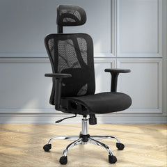 Artiss Ergonomic Office Chair Recline Black Furniture > Bar Stools & Chairs OCHAIR-H-FZ20-BK Online Furniture