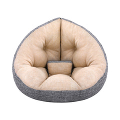 Artiss Floor Lounge Sofa Bed Chair Foldable Washable Beige Furniture > Bar Stools & Chairs > Arm Chairs & Recliners FLOOR-SBL-180LIN-GYBG Online Furniture