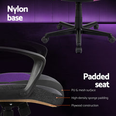 Artiss Gaming Office Chair Computer Chairs Purple Furniture > Bar Stools & Chairs OCHAIR-H-GAME-PE Online Furniture