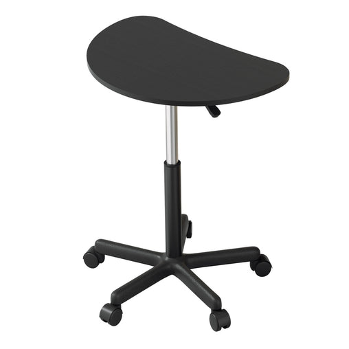 Artiss Laptop Desk Portable Height Adjustable Table Caster Wheels 60CM Black Furniture > Office LA-DESK-RD-60-BK Online Furniture