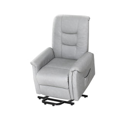 Artiss Recliner Chair Lift Assist Chair Grey Leather Furniture > Bar Stools & Chairs RECLINER-A17-PU-GY Online Furniture