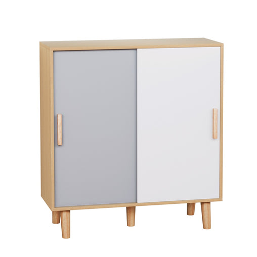 Artiss Shoe Cabinet 30 Pairs Sliding Doors Furniture > Bedroom FUR-T-SHOE-SLD01-WD-AB Online Furniture