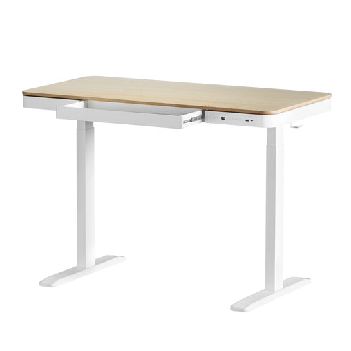 Artiss Standing Desk Motorised Electric Dual Motor Draw 120CM Oak Furniture > Office HASD-B-S08-NW Online Furniture