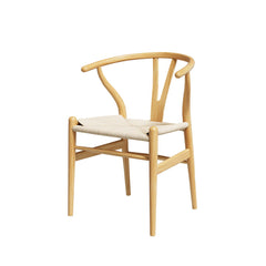 Artiss Wishbone Dining Chairs Ratter Seat Solid Wood Frame Cafe Lounge Chair Furniture > Dining MO-DIN-B-01-RAT-WD Online Furniture