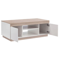 Ashley Coastal White Wooden Coffee Table Oak and White Hampers > Tea & Coffee Hampers V80-CPA-CT1250-WOK Online Furniture