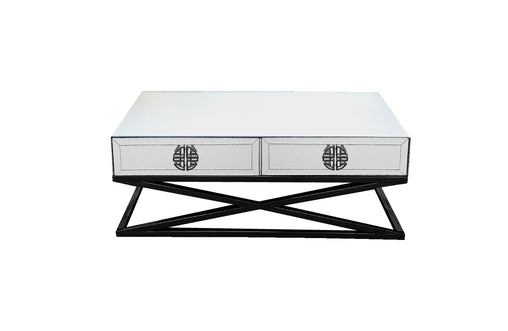 Athens Mirrored Coffee Table- Black Legs Furniture > Living Room V292-MF-ATH-COFFEE-BLACK Online Furniture