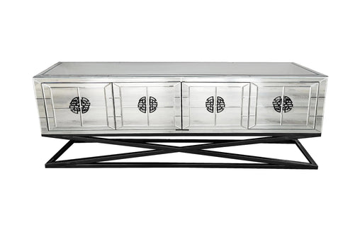 Athens Mirrored TV Unit Table- Black Legs Furniture > Living Room V292-MF-ATH-TVUNIT-BLACK Online Furniture