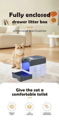 Automatic UV Sterilizing Cat Litter Box -Enclosed Design, Odor Control, and UV Germicidal Technology Pet Care > Cat Supplies > Cat Furniture V888-ELOSUNG10169 Online Furniture