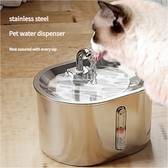 Beginner Package Stainless Steel Pet Water Fountain with Faucet Flow and USB Interface Pet Care > Cat Supplies > Cat Bowls, Feeders & Waterers V888-ELOSUNG100027 Online Furniture