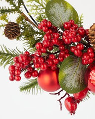 Berry Ball Half Wreath 35cm Occasions > Christmas > Christmas Decorations V758-BERRY-BALL-HALF-WREATH-35CM-X2721 Online Furniture