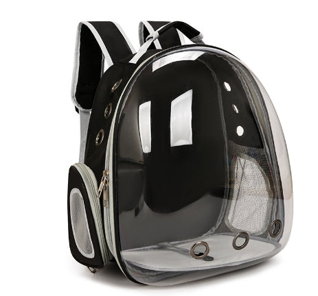 Black Pet Carrier Backpack with Transparent Window 33*18*42cm Pet Care > Cat Supplies > Cat Carriers & Crates V888-ELOSUNG10800 Online Furniture