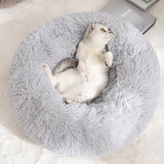 Calming Donut Pet Bed -Soft Faux Fur, Anti-Anxiety Fluffy Round Bed for Cats and Small Dogs (Apricot)40cm Pet Care > Dog Supplies > Dog Beds V888-ELOSUNG10273 Online Furniture