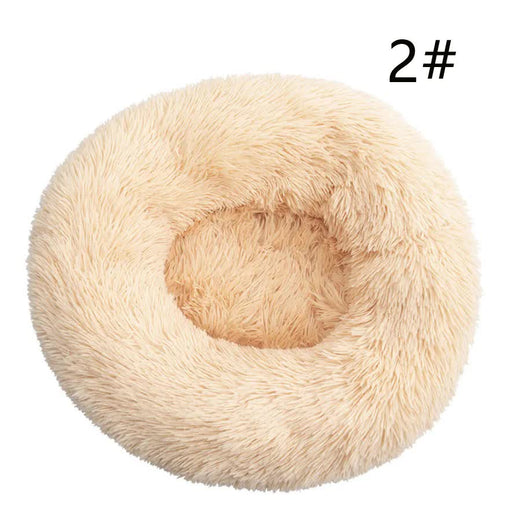 Calming Donut Pet Bed -Soft Faux Fur, Anti-Anxiety Fluffy Round Bed for Cats and Small Dogs (Apricot)50cm Pet Care > Dog Supplies > Dog Beds V888-ELOSUNG10274 Online Furniture