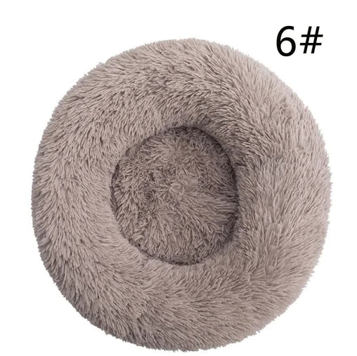 Calming Donut Pet Bed -Soft Faux Fur, Anti-Anxiety Fluffy Round Bed for Cats and Small Dogs (Beige Brown)50cm Pet Care > Dog Supplies > Dog Beds V888-ELOSUNG10276 Online Furniture