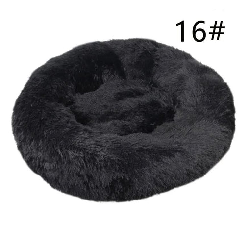 Calming Donut Pet Bed -Soft Faux Fur, Anti-Anxiety Fluffy Round Bed for Cats and Small Dogs (Black)40cm Pet Care > Dog Supplies > Dog Beds V888-ELOSUNG10285 Online Furniture