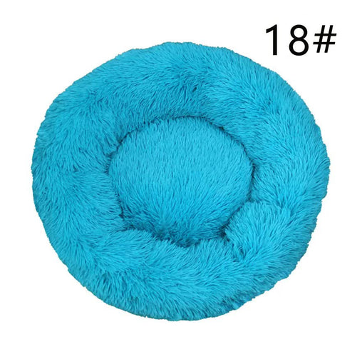 Calming Donut Pet Bed -Soft Faux Fur, Anti-Anxiety Fluffy Round Bed for Cats and Small Dogs (blue)40cm Pet Care > Dog Supplies > Dog Beds V888-ELOSUNG10289 Online Furniture