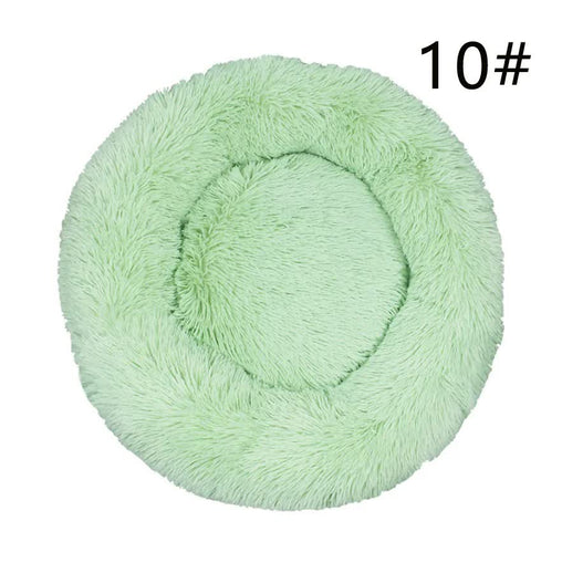 Calming Donut Pet Bed -Soft Faux Fur, Anti-Anxiety Fluffy Round Bed for Cats and Small Dogs (Green)40cm Pet Care > Dog Supplies > Dog Beds V888-ELOSUNG10291 Online Furniture