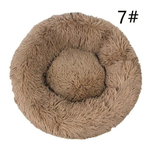 Calming Donut Pet Bed -Soft Faux Fur, Anti-Anxiety Fluffy Round Bed for Cats and Small Dogs (khaki)40cm Pet Care > Dog Supplies > Dog Beds V888-ELOSUNG10287 Online Furniture