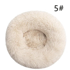 Calming Donut Pet Bed -Soft Faux Fur, Anti-Anxiety Fluffy Round Bed for Cats and Small Dogs (Light Brown)50cm Pet Care > Dog Supplies > Dog Beds V888-ELOSUNG10266 Online Furniture