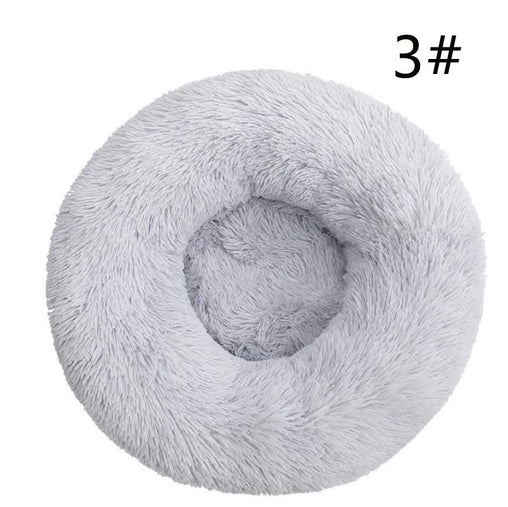 Calming Donut Pet Bed -Soft Faux Fur, Anti-Anxiety Fluffy Round Bed for Cats and Small Dogs (Light Gray)40cm Pet Care > Dog Supplies > Dog Beds V888-ELOSUNG10263 Online Furniture