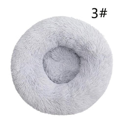 Calming Donut Pet Bed -Soft Faux Fur, Anti-Anxiety Fluffy Round Bed for Cats and Small Dogs (Light Gray)50cm Pet Care > Dog Supplies > Dog Beds V888-ELOSUNG10264 Online Furniture