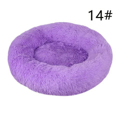 Calming Donut Pet Bed -Soft Faux Fur, Anti-Anxiety Fluffy Round Bed for Cats and Small Dogs (Purple)50cm Pet Care > Dog Supplies > Dog Beds V888-ELOSUNG10284 Online Furniture