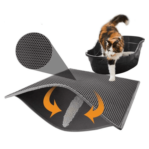 Cat Litter Mat, Honeycomb Dual Layer Design Large Pet Care > Cat Supplies V568-KIDD-MAT-03L Online Furniture