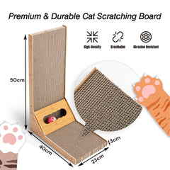 Cat Scratcher Pad L Shape Scratching Board Post Cardboard Cat Scratcher Indoor Kitten Scratch Pet Care > Cat Supplies V324-PET-SCRBOARD Online Furniture