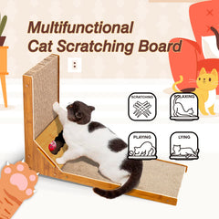 Cat Scratcher Pad L Shape Scratching Board Post Cardboard Cat Scratcher Indoor Kitten Scratch Pet Care > Cat Supplies V324-PET-SCRBOARD Online Furniture