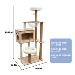 Cat Tree Scratching Post Trees Scratcher Tower Condo House Furniture Pet Care > Cat Supplies V488-PCFM-B Online Furniture