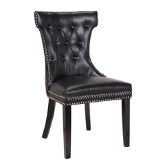 Century 2X Dining Chair Black Pu Wooden Legs Furniture > Dining V43-DC-CNTRY Online Furniture