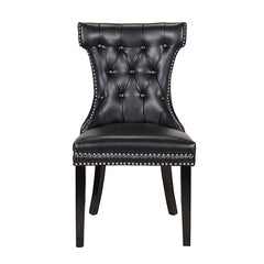 Century 2X Dining Chair Black Pu Wooden Legs Furniture > Dining V43-DC-CNTRY Online Furniture