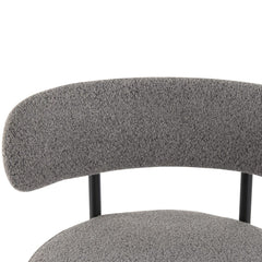 Contemporary Grey Boucle Elsa Low Bar Stools Furniture > Bar Stools & Chairs > Table & Bar Stools V264-DNC-417B-MGR-02-1 Online Furniture