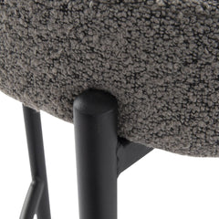 Contemporary Grey Boucle Elsa Low Bar Stools Furniture > Bar Stools & Chairs > Table & Bar Stools V264-DNC-417B-MGR-02-1 Online Furniture