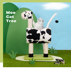 Cow Cat Tree Scratching Post Scratcher Tower Condo House Hanging Toys 86cm Condition: Brand New Pet Care > Cat Supplies V488-Z1A00044 Online Furniture